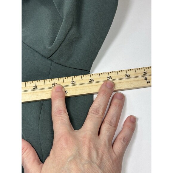 Athleta Endless Prima Twill Blazer Jacket Dark Sage Green 18 Wrap Front Tie - Picture 9 of 12